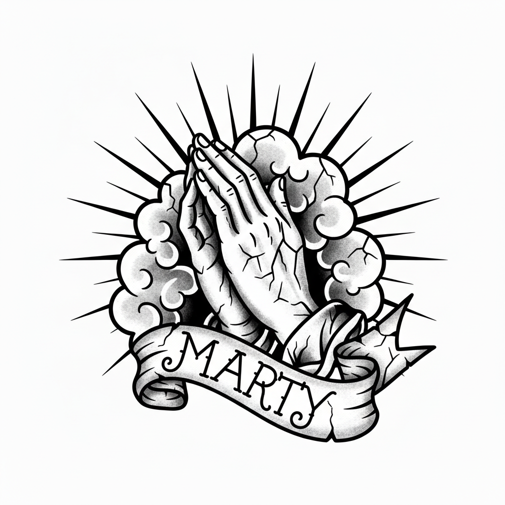 traditional tattoo design: Make name calligraphy cursive, aged, cracks